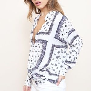 NWOT Free People Little Secrets Button-down Top